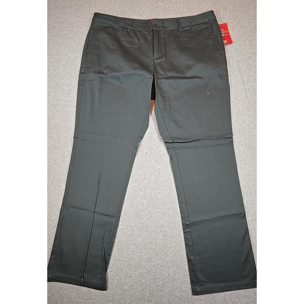 Dickies Classic Fit Pants Womens Size 21‎ Straight Leg Stretch Workwear Gray NEW